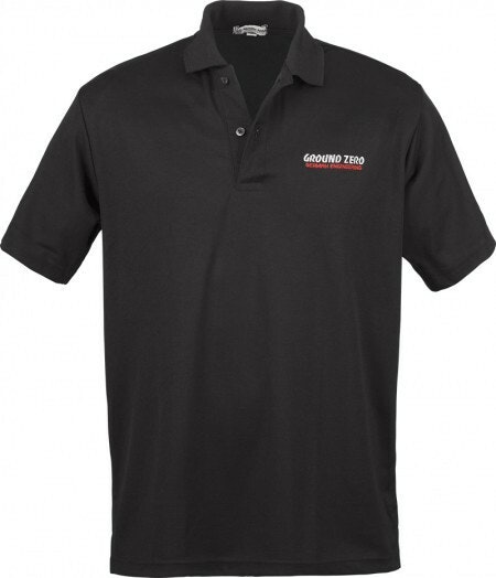 Ground Zero black polo shirt with GZ logo XL
