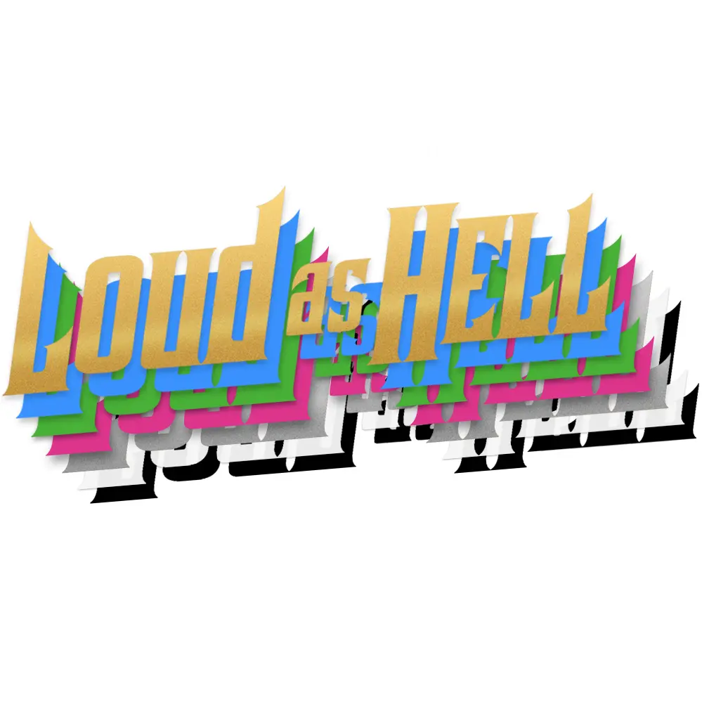 LOUD AS HELL dekal (Svart)