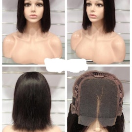 Straight Dark Brown 100% Human Hair Wig
