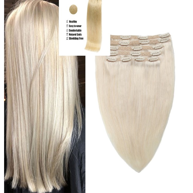 Clip in remy human hair extensions