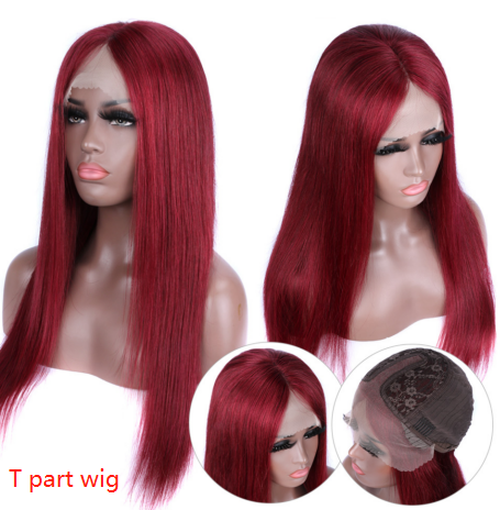 T-part human hair wig