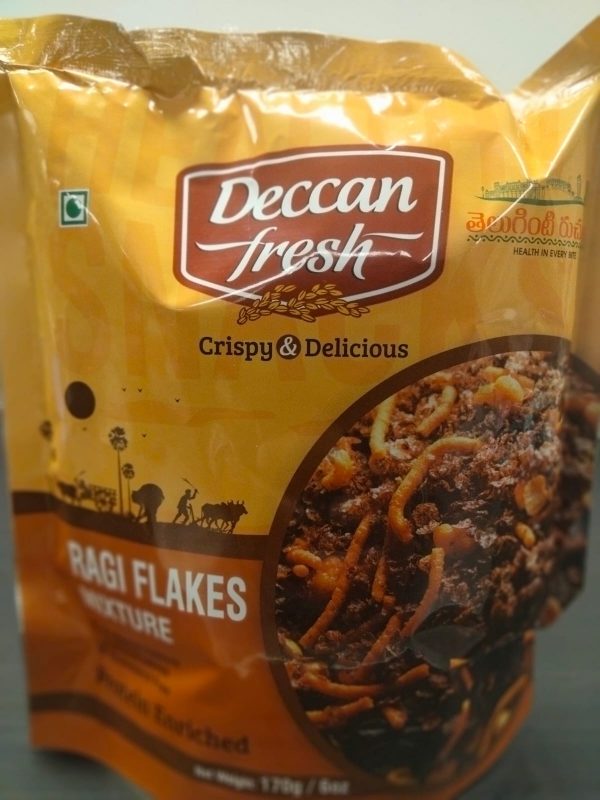 Teluginti Ruchulu/Deccan Fresh Ragi Flakes Mixture 170 Gms