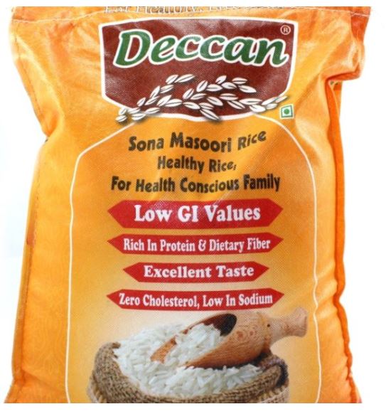 Deccan Low GI Sona Masoori Rice 9.08Kgs