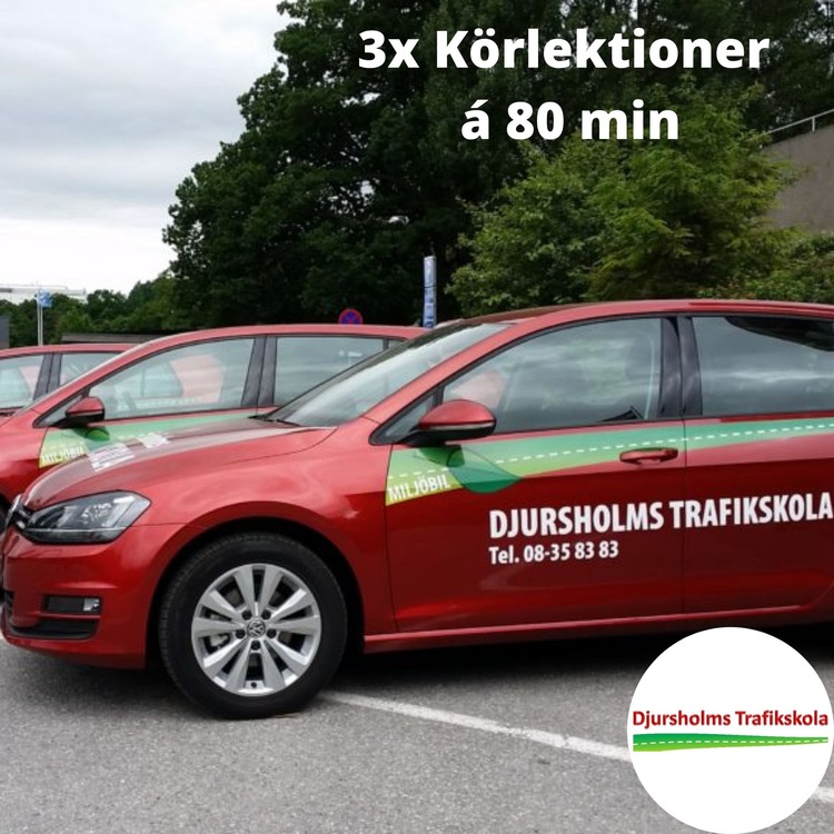 3x Körlektioner på Djursholms Trafikskola Danderyd á 80 minuter!