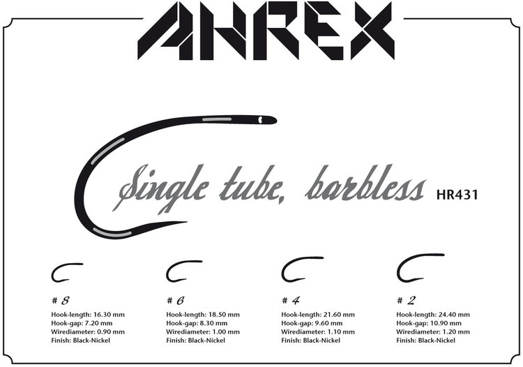 Ahrex HR431-Tube Single Barbless