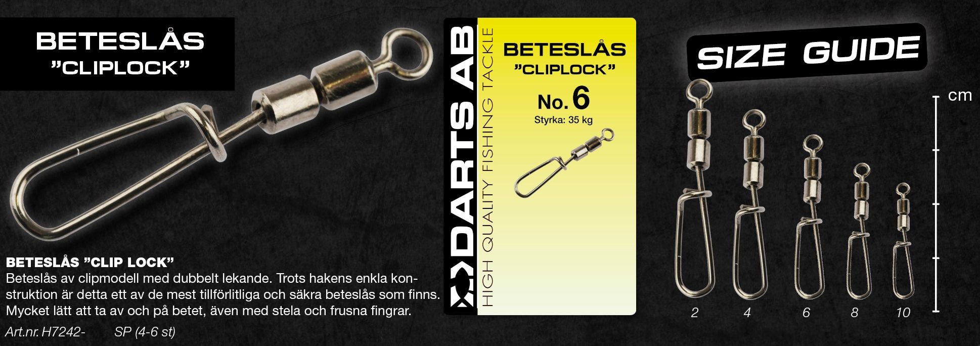 Darts  - Beteslås Cliplock