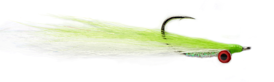 Clouser 2/0 Chartreuse/ White