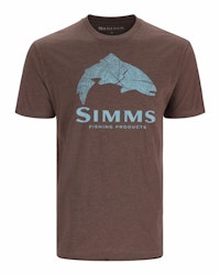Simms Wood Troutfill T-shirt - Brown Heather - M