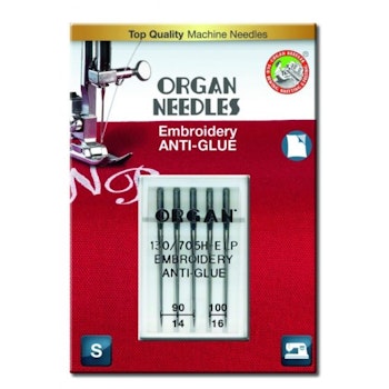 Organ Needle -  Broderi Anti Glue 90-100 /5-pack