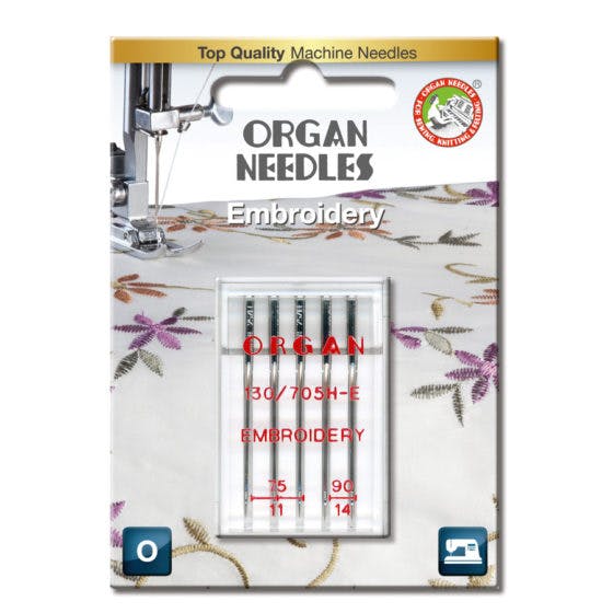 Organ Needle - Broderi  75-90, 5-pack