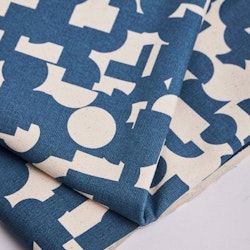 Geomania Cotton Canvas - Faded Blue