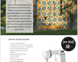 Janome Embla 6030 DC -  August Kampanje