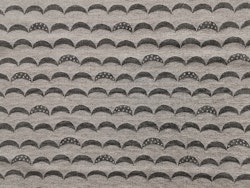 Børstet Jaquard Wawes - Taupe