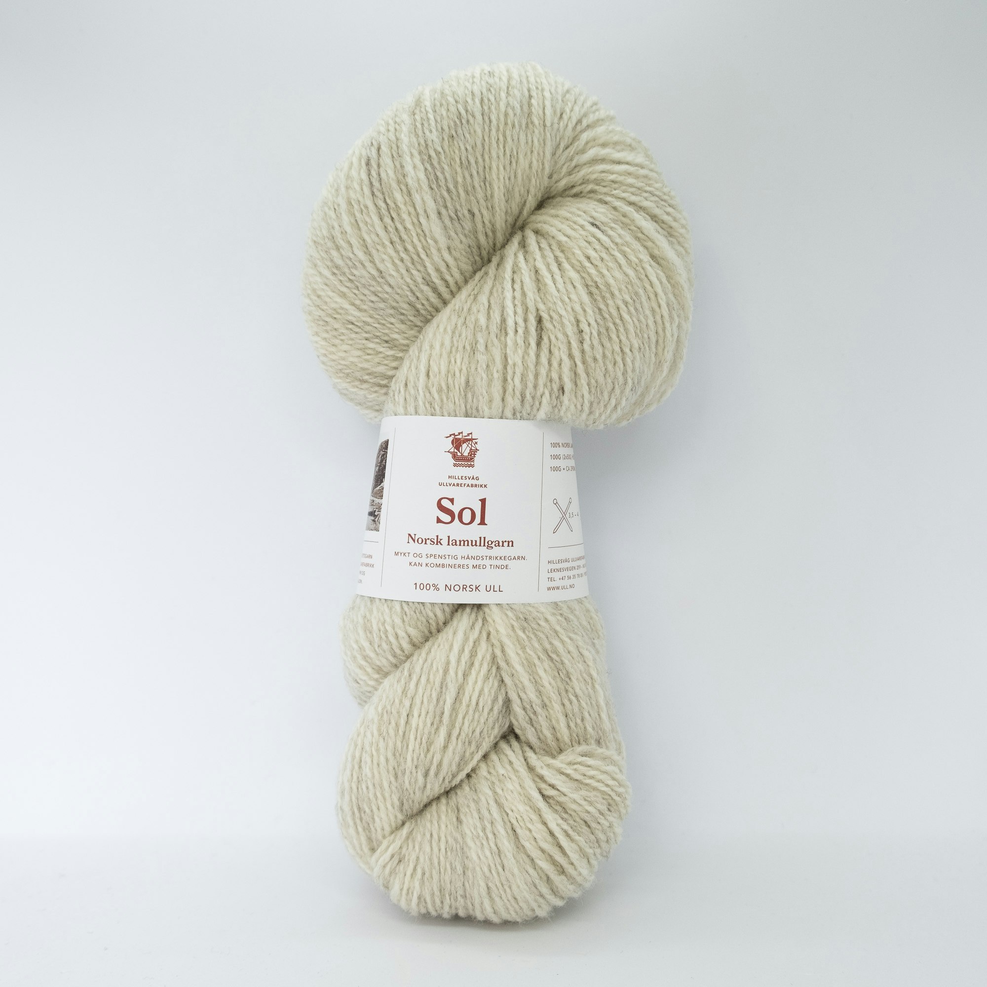 Sol Lamullgarn - Melert Lys Beige (449)