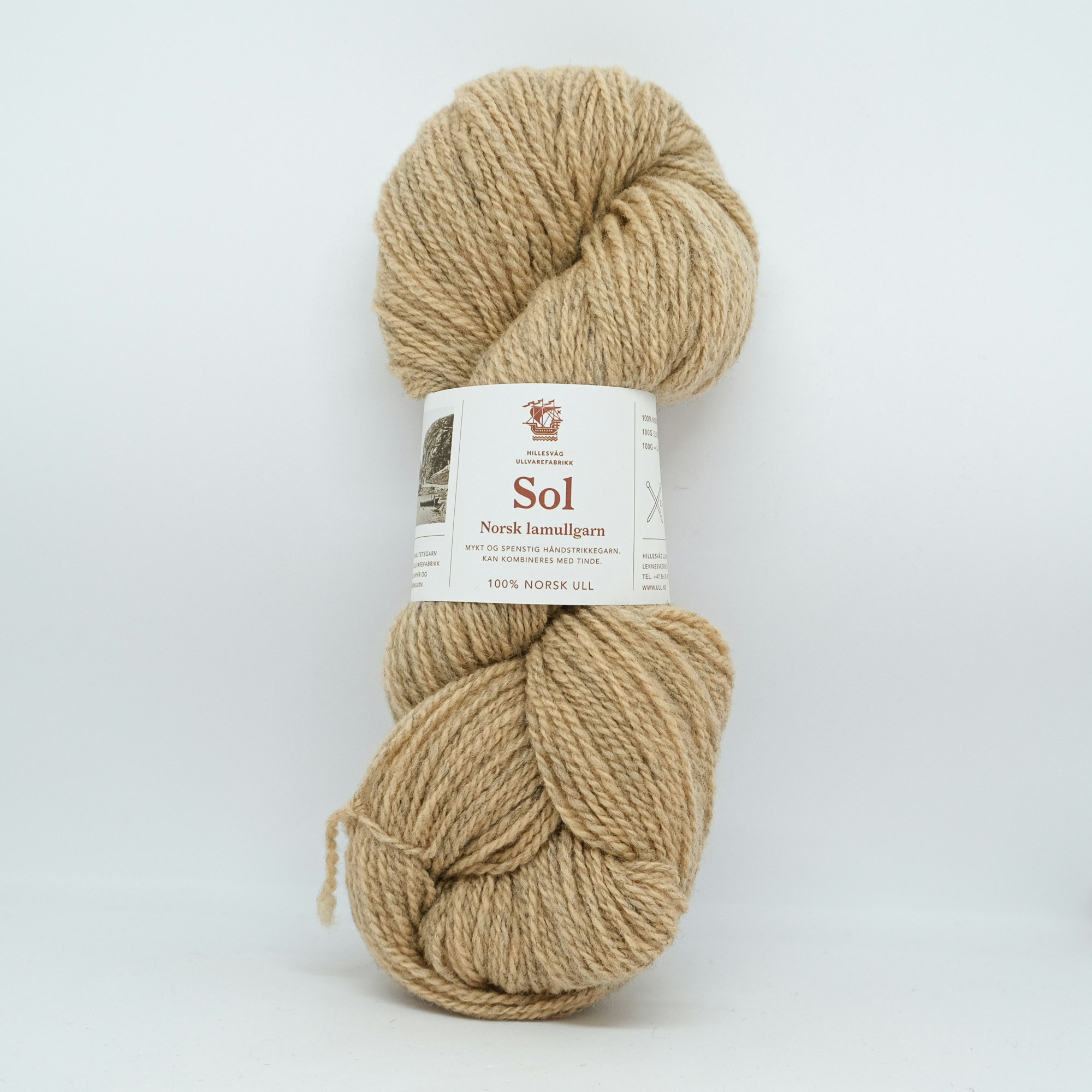 Sol Lamullgarn - Melert  Mørk Kamel (448)