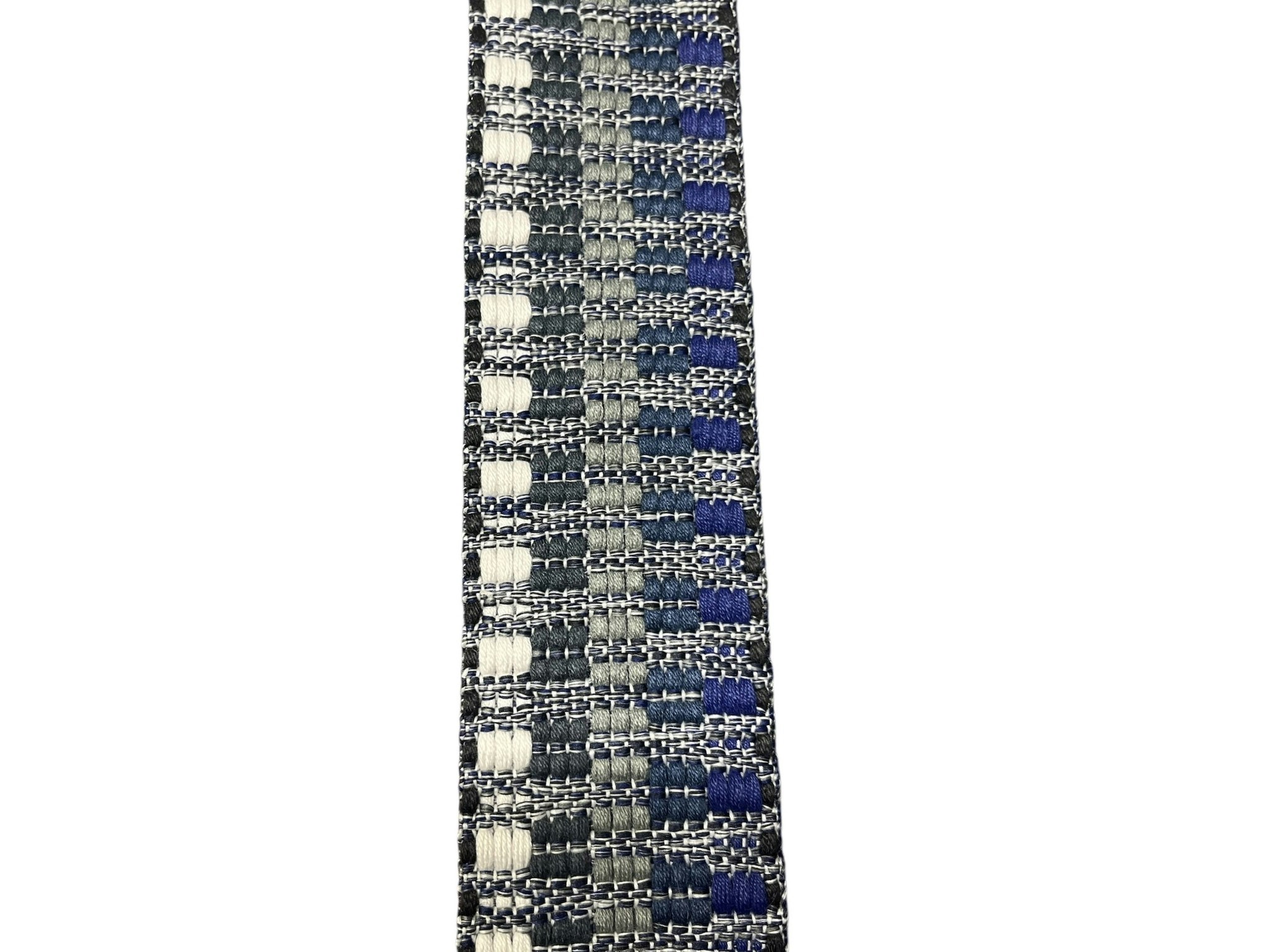 Veskebånd - 50mm -  Blå/Grå - 1 m