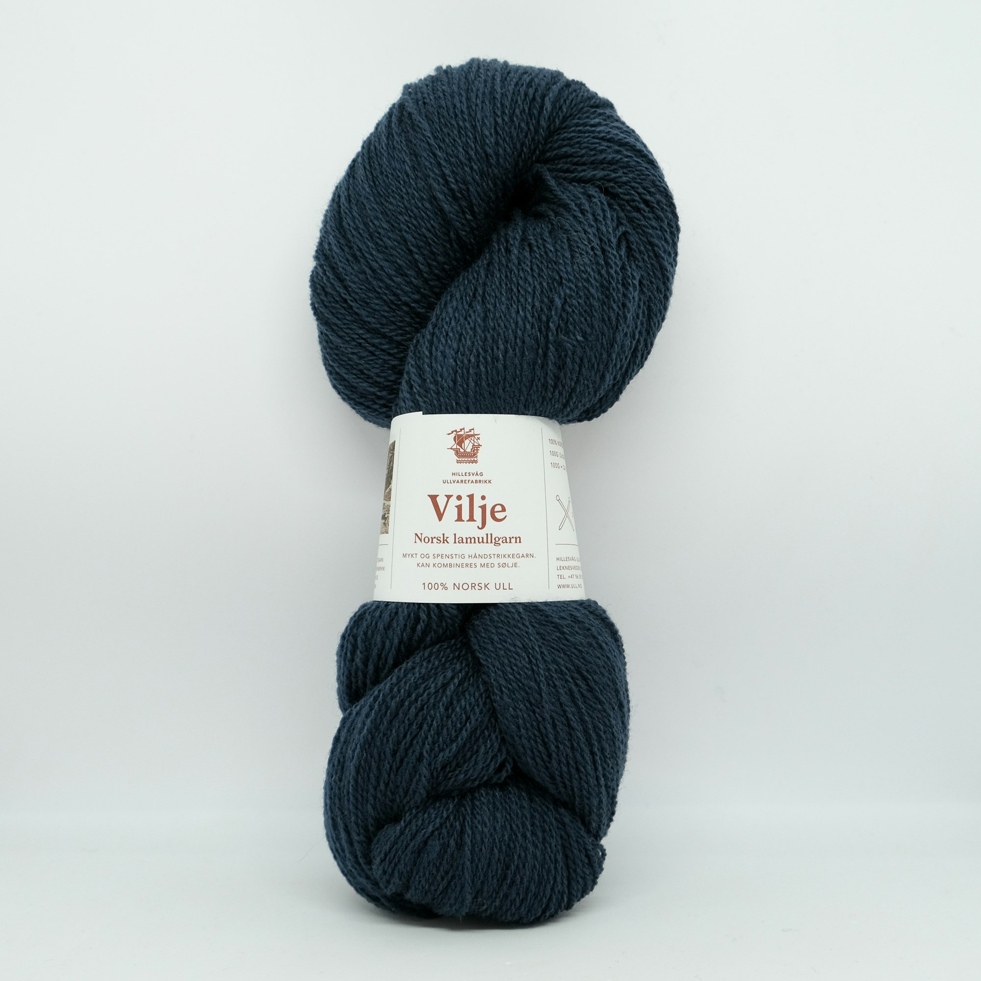 Vilje lamullgarn - Mørk Blågrå (433)