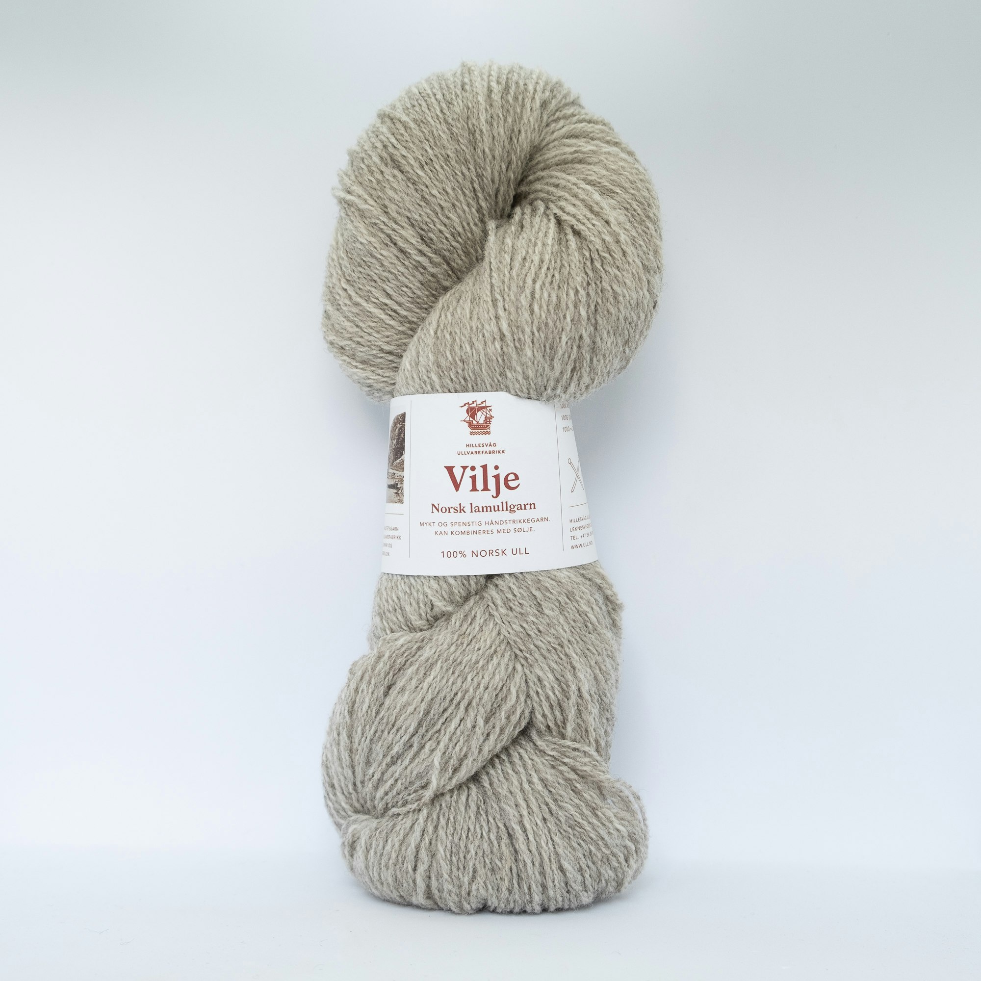 Vilje lamullgarn - Melert Lysbrun (450)