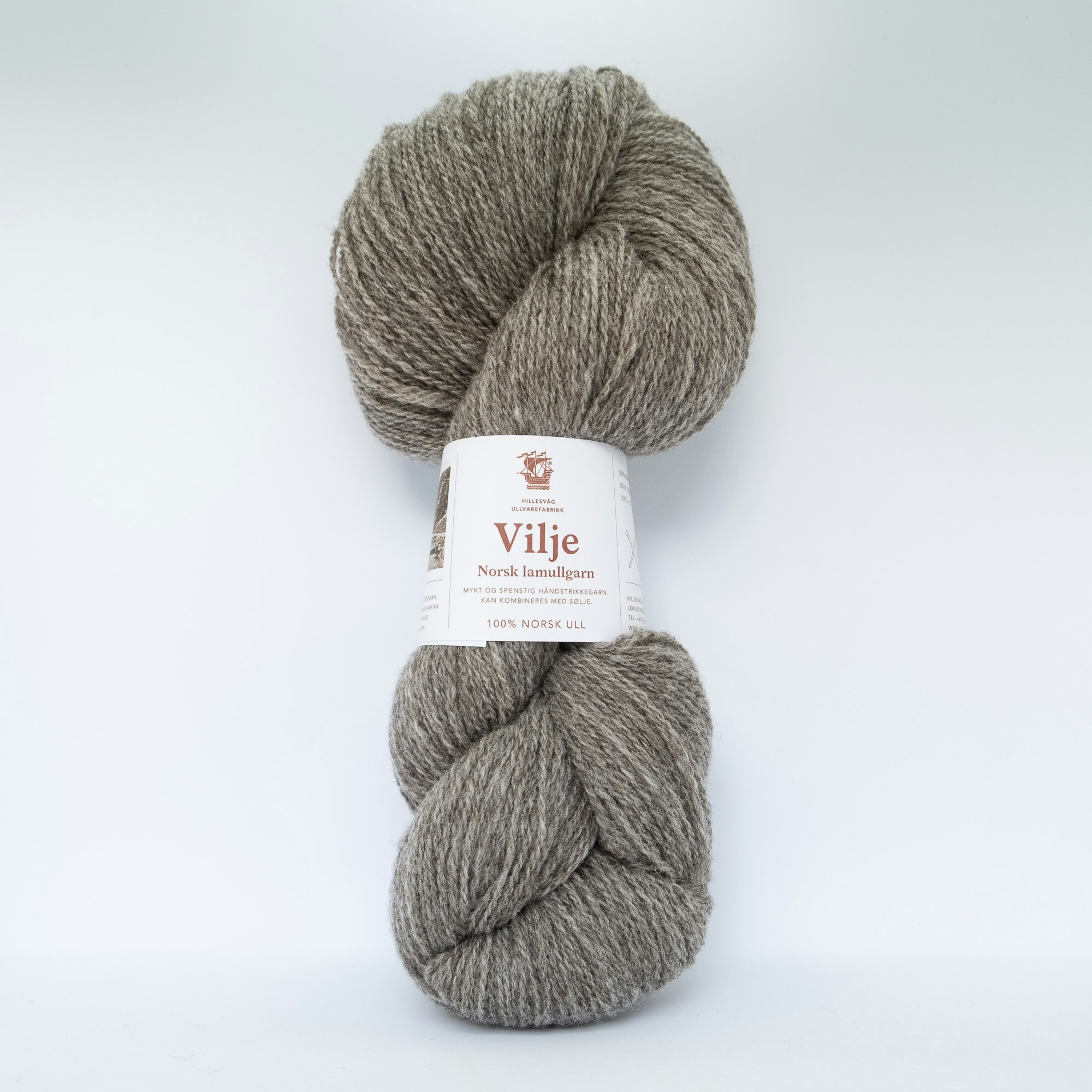 Vilje lamullgarn - Melert Mellombrun (451)