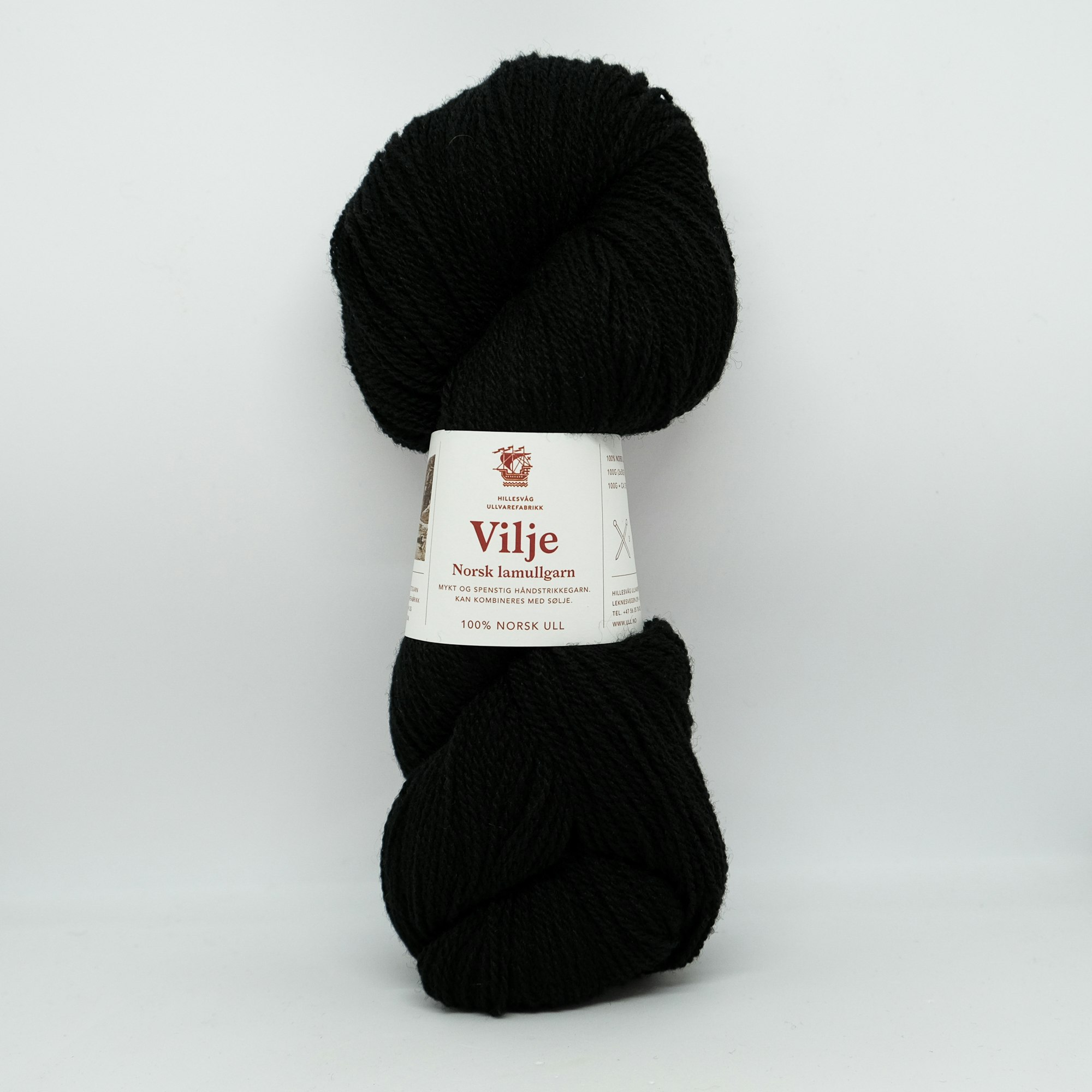 Vilje lamullgarn - Svart(414)