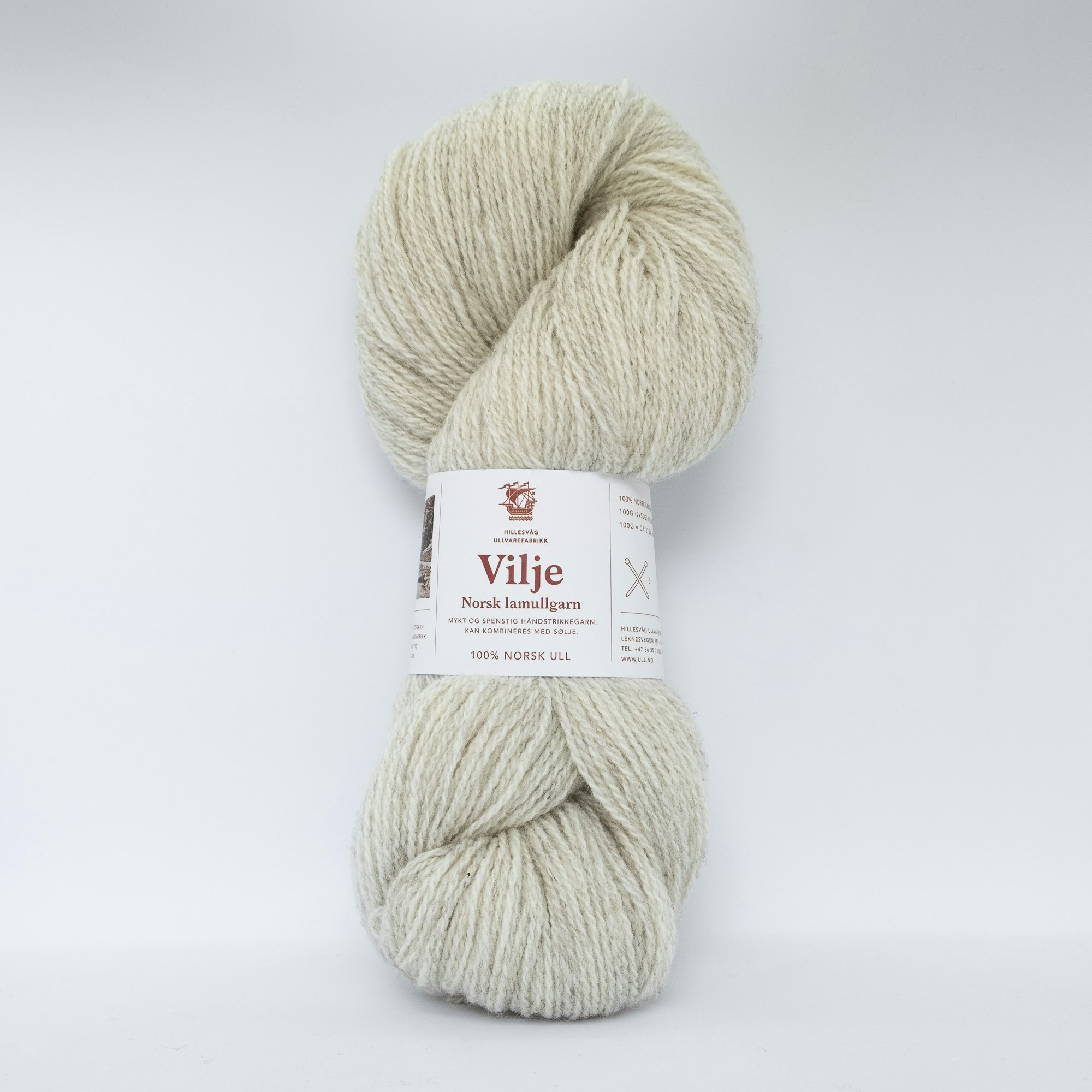 Vilje lamullgarn - Melert Lys Beige (449)