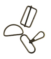 D -ring  -  Antikk messing - 38 mm