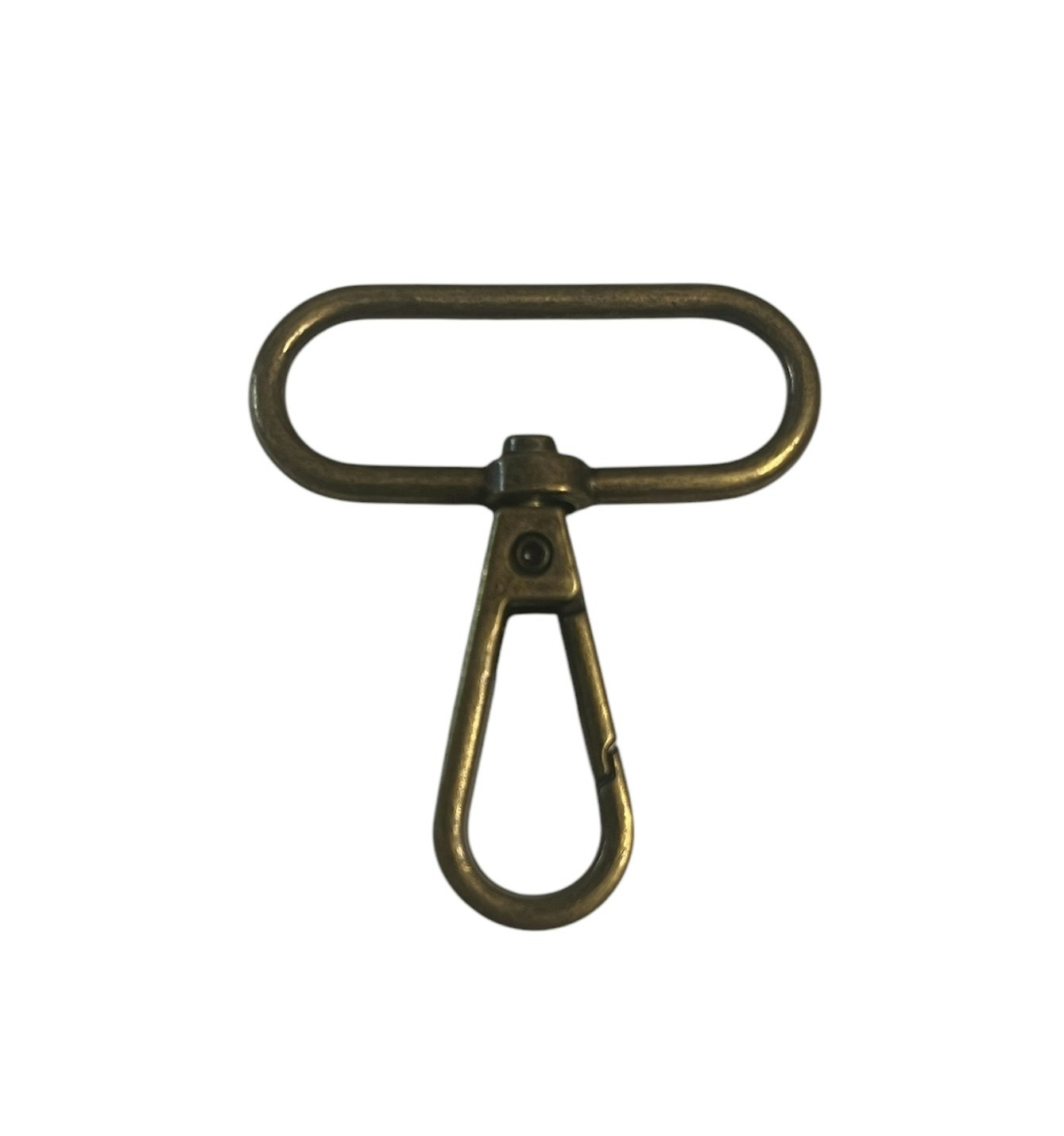 Karabinkrok -  Antikk messing - 38 mm