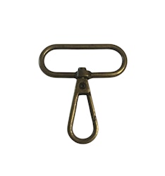 Karabinkrok -  Antikk messing - 38 mm