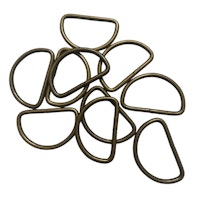 D - Ring - Antikk Messing - 32 mm