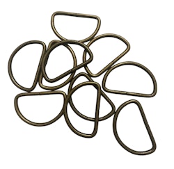 D - Ring - Antikk Messing - 32 mm