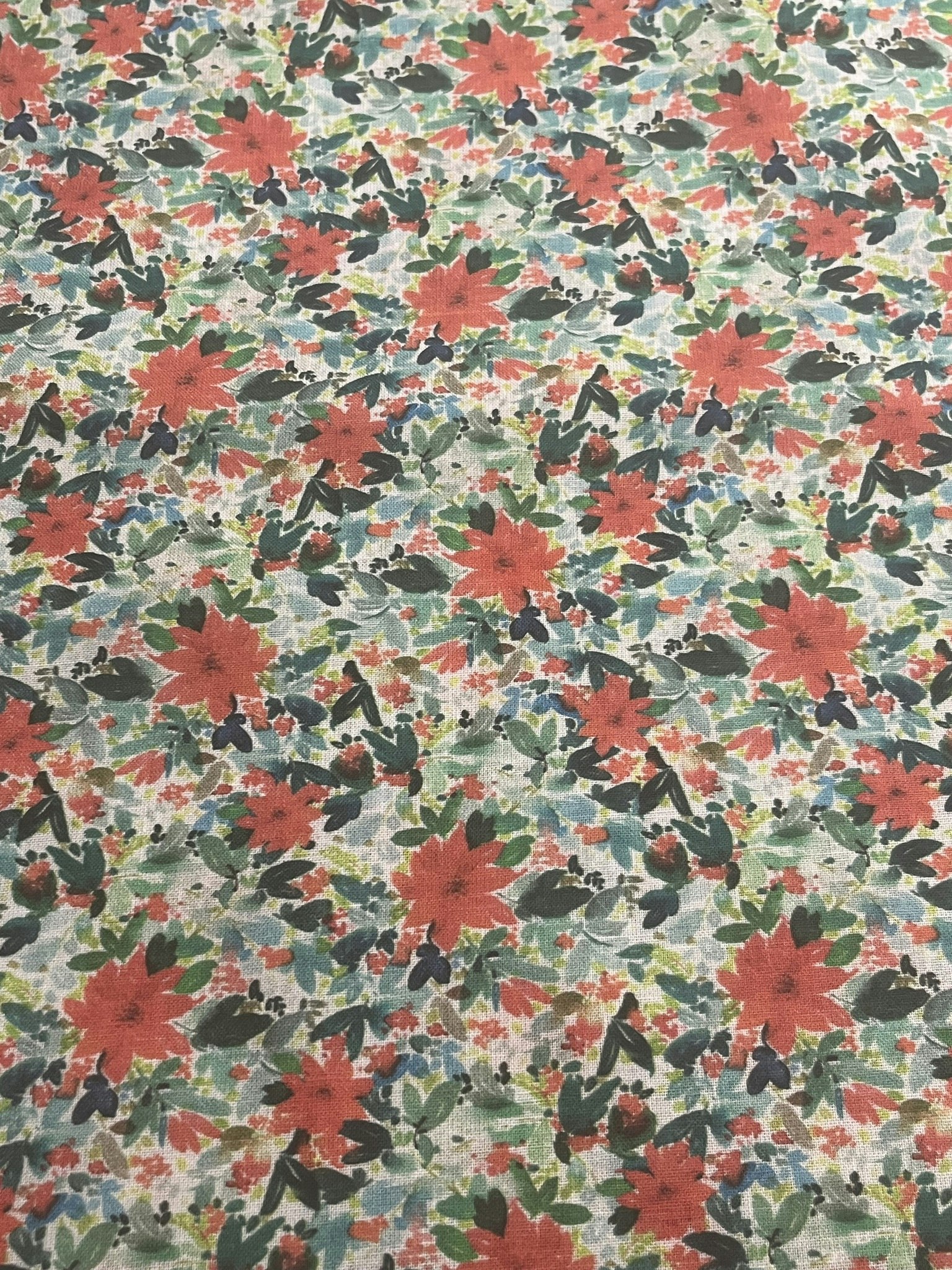 Christmas Flower - Bomullspoplin