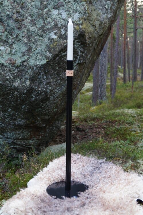 Handgjord Golvljusstake Svart 60cm - Frera Design