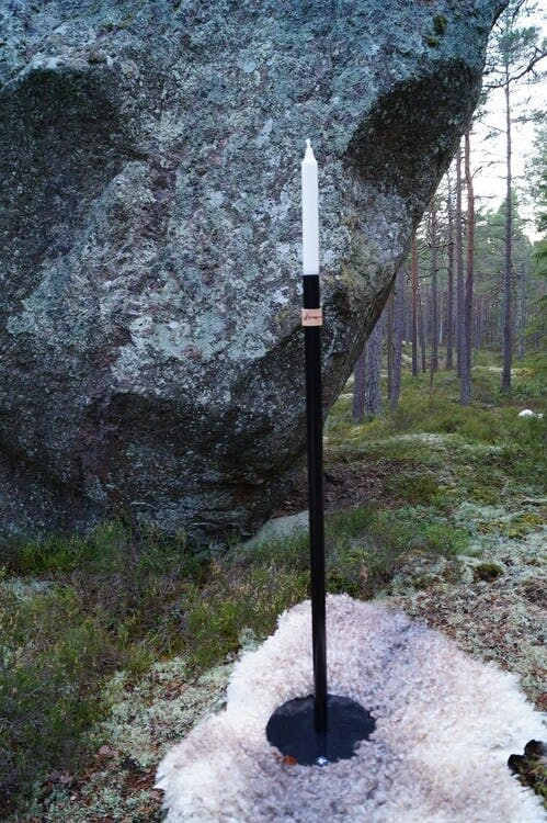 Handgjord Golvljusstake Svart 80cm - Frera