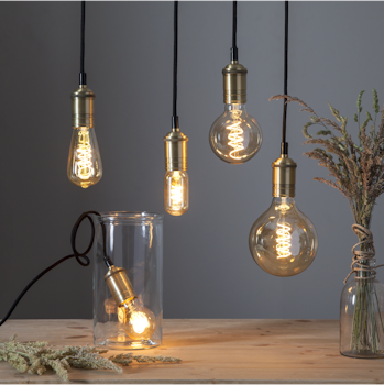 LED-lampe Amber, Sprial fra Star trading