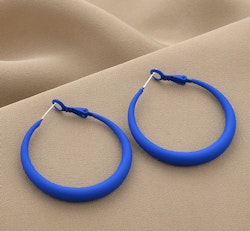 Örhängen Pastel Hoops, Cobalt blue