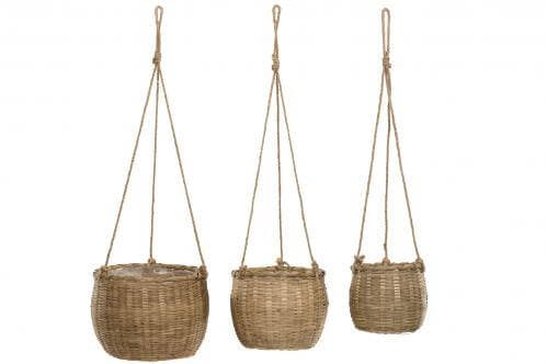 Korg, Natur Ampel Bambu, Set med 3st - A Lot Decoration