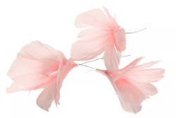 Fjær/tråd Blomst lys rosa 12 pakke - Mye dekorasjon