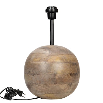 Lampfot Globe, trä antik - A Lot Decoration
