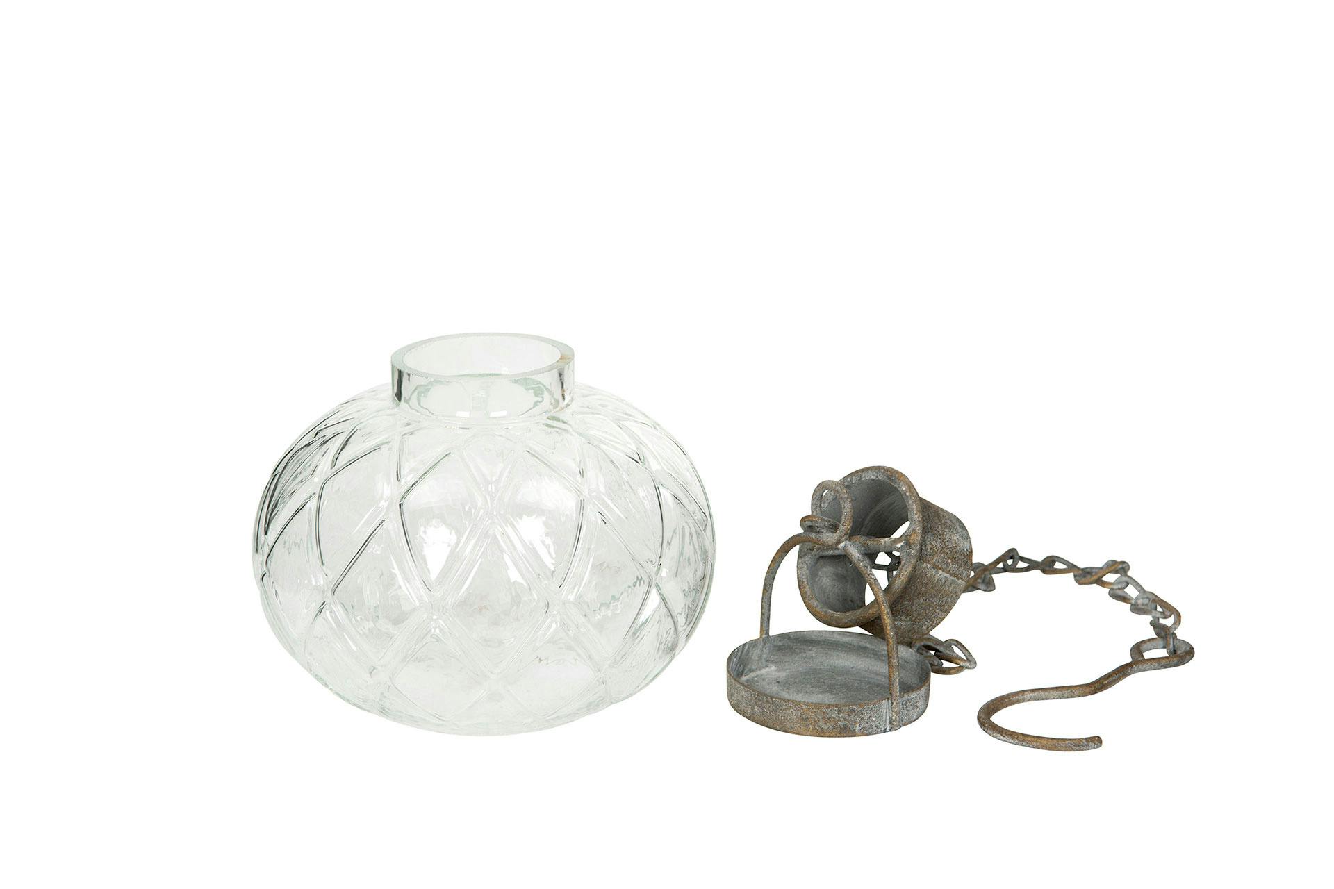 Hengende lanterne i glass, 11cm - A Lot Decoration