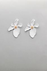 Örhängen Flower, white