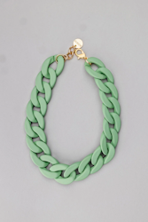 Halsband Big chain, soft green - BOW19
