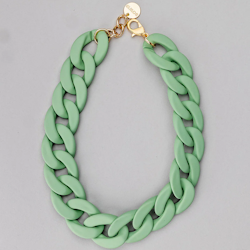 Halsband Big chain, soft green - BOW19