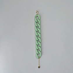 Armband Big chain, soft green - BOW19