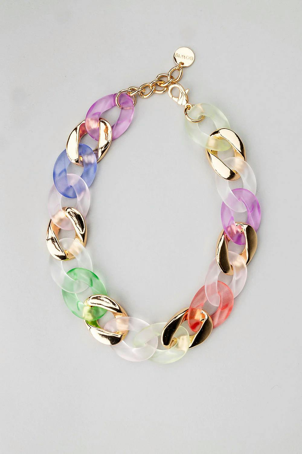 Necklace Big chain, multi color - BOW19