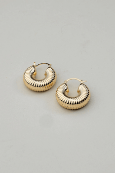 Earrings Sahara hoops large, gold - BOW19
