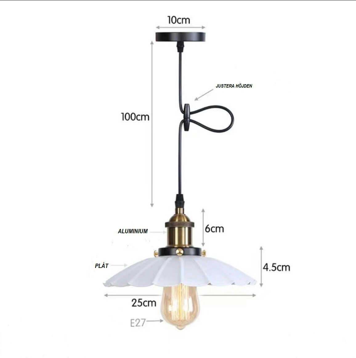 Taklampa Skogsstjärna Vit 25cm - Frera Design