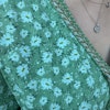 Klänning Annie, grön blommig