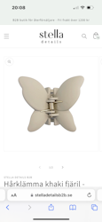 Butterfly hair clip, khaki - Stella Details
