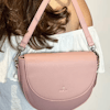 Handbag, Round scatchel, Dusty pink - Pipol
