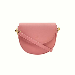 Handbag, Round scatchel, Dusty pink - Pipol